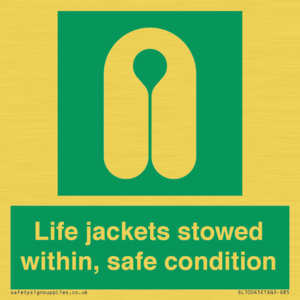 Life jackets stowed within
